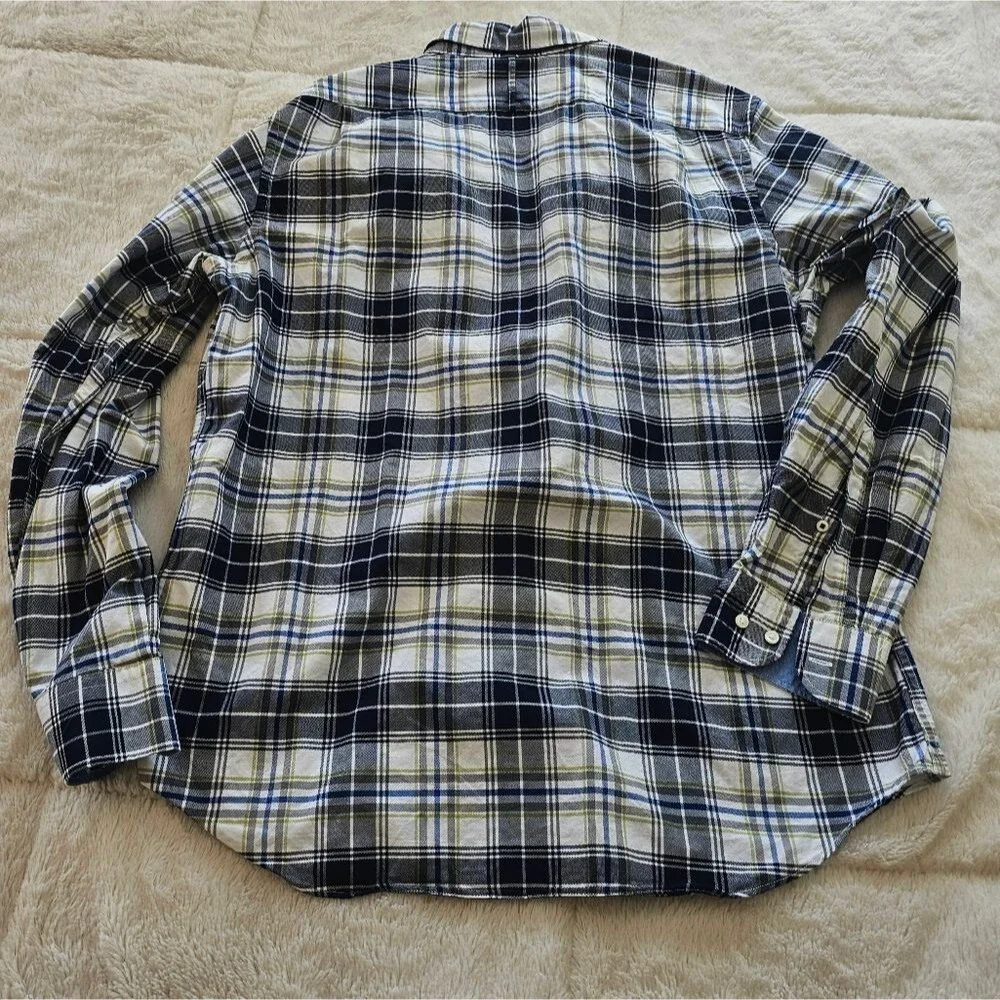 Banana Republic Oxford Slim Fit Mens Large Plaid Button Down Long Sleeve Shirt